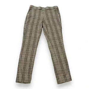 Anne Klein Women's Stretch Gray Plaid Boot Cut Comfort Office Trousers